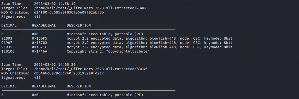 Analyse des archives 7z LZMA contenues dans le XLL