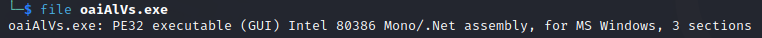 Désassemblage du binaire oaiAlVs.exe