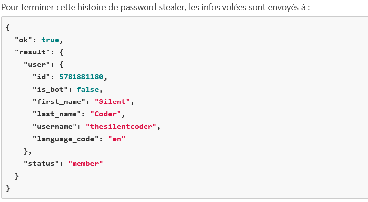 Nos investigations OSINT commencent pour profiler l'utilisateur telegram 5781881180 alias thesilentcoder