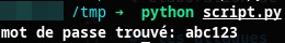 exemple d'utilisation d'un script personnalisé en python