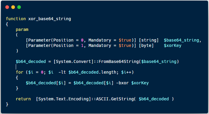 Fonction XOR décodage NetWalker